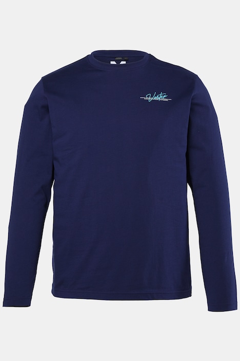 Tričko s dlouhými rukávy, kulatý výstřih, potisky vpředu a na zádech, do vel. 8XL