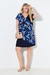 Abstract Floral Chiffon Panel Dress
