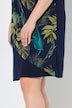 Tropical Leaf Print Chiffon Panel Dress