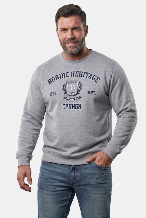Sweter, duży nadruk, okrągły dekolt, rozm. do 8XL
