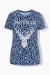 T-shirt, luipaardpatroon, hert, ronde hals, korte mouw