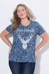 T-shirt, luipaardpatroon, hert, ronde hals, korte mouw