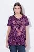 T-shirt, luipaardpatroon, hert, ronde hals, korte mouw