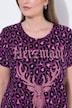 T-shirt, luipaardpatroon, hert, ronde hals, korte mouw