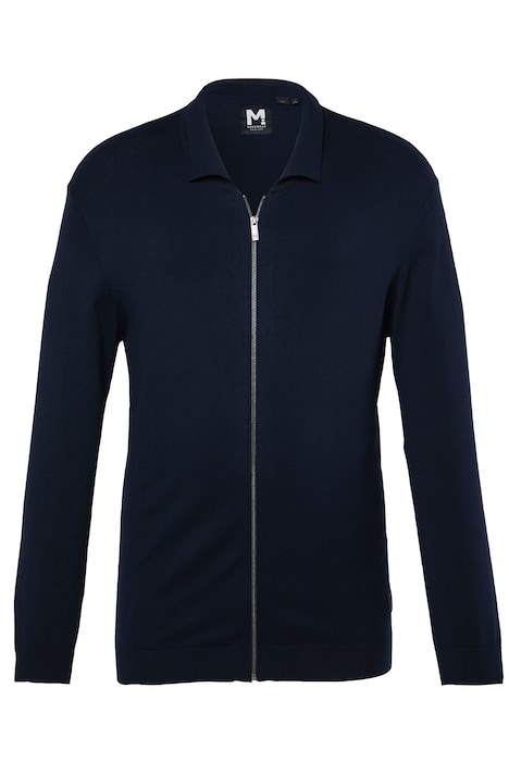Strickjacke, Polokragen, Zipper, bis 8 XL