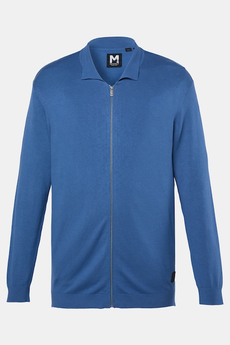 Strickjacke, Polokragen, Zipper, bis 8 XL