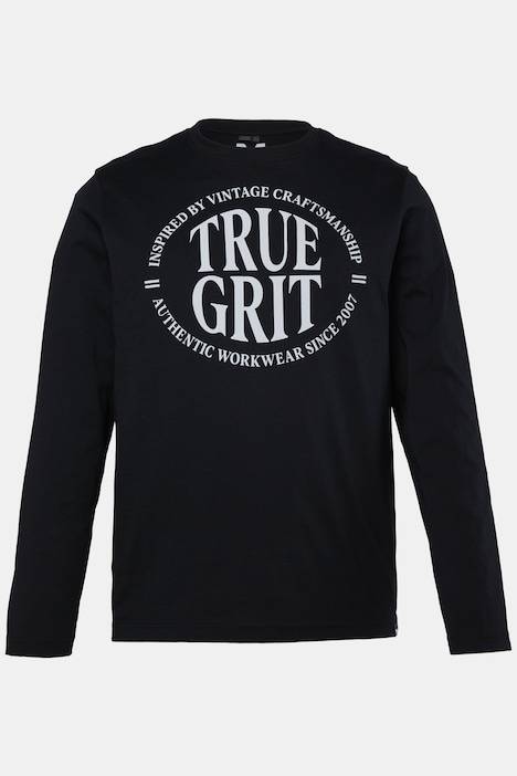 Langarmshirt, Rundhals, Rücken Print, bis 8 XL