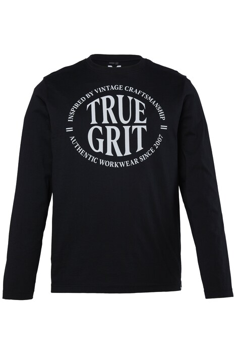 Langarmshirt, Rundhals, Rücken Print, bis 8 XL