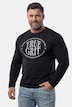 Langarmshirt, Rundhals, Rücken Print, bis 8 XL