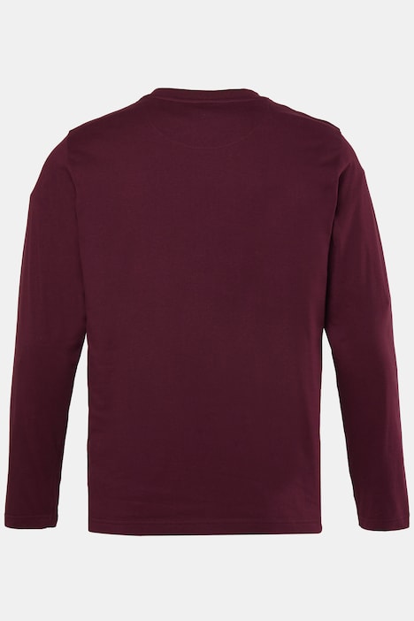 Langarmshirt, Rundhals, Rücken Print, bis 8 XL