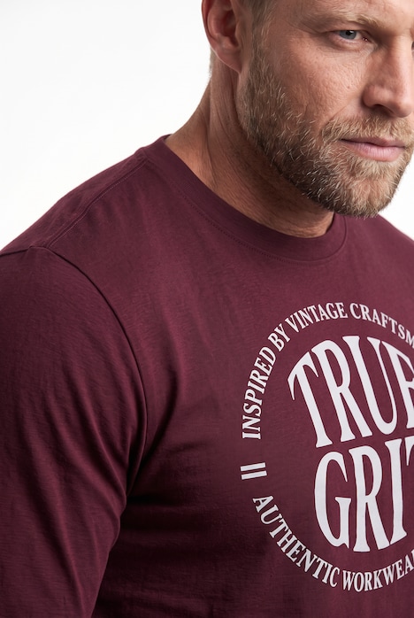 Langarmshirt, Rundhals, Rücken Print, bis 8 XL