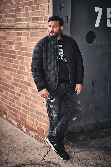Langarmshirt, Rundhals, Print, bis 8 XL