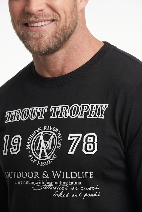 Langarmshirt, Rundhals, Print, bis 8 XL