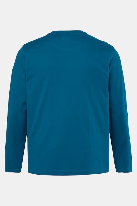 Shirt met lange mouwen, ronde hals, print, tot 8XL