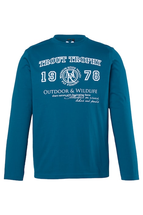 Tričko s dlouhými rukávy, kulatý výstřih, potisk, do vel. 8XL