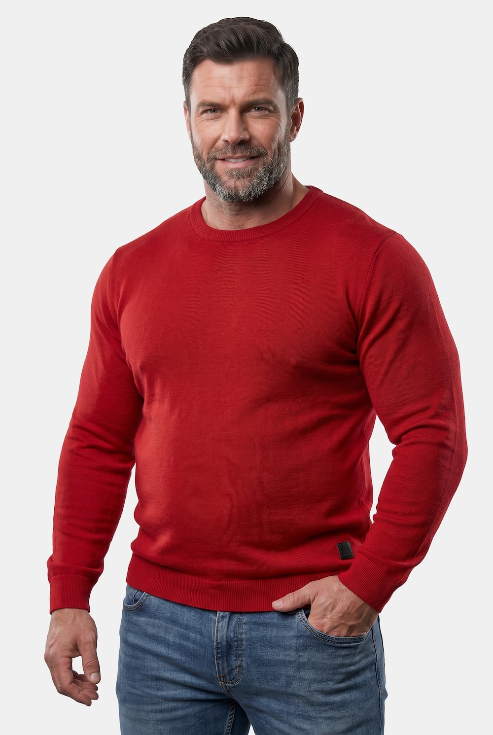 Pullover, Feinstrick, Rundhals, bis 8 XL