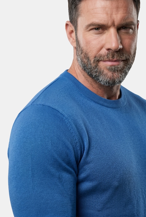 Pullover, Feinstrick, Rundhals, bis 8 XL