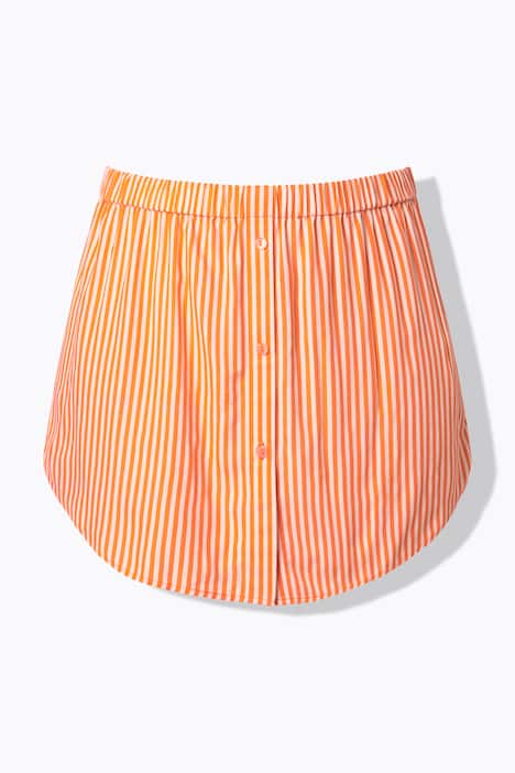 Blusen-Verlängerung, Streifen, A-Linie, Knöpfe