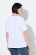 T-Shirt, Blüten-Applikation, V-Ausschnitt, Halbarm