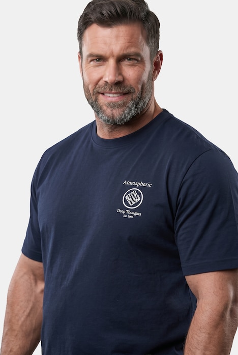 T-shirt, bellyfit, kort ärm, print fram, rund hals, upp till 8XL