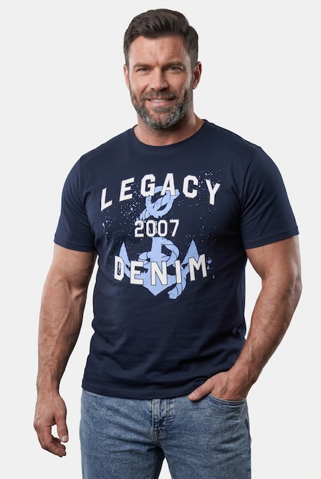 T-shirt, rękaw 1/2, nadruk z przodu, okrągły dekolt, w rozm. do 8XL