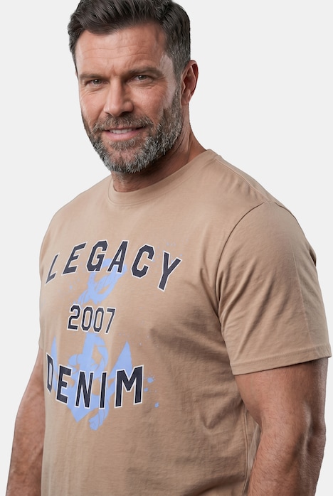 T-shirt, rękaw 1/2, nadruk z przodu, okrągły dekolt, w rozm. do 8XL