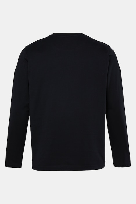Shirt met lange mouwen, print op de voorkant, ronde hals, tot 8XL
