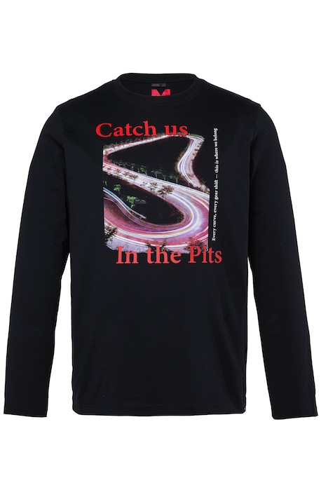 Tričko s dlouhými rukávy, potisk vpředu, kulatý výstřih, do vel. 8XL