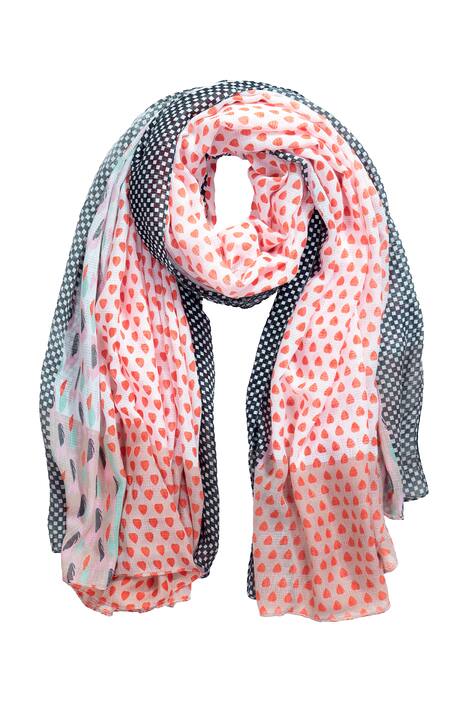 Šála, srdce, ozdobný lem