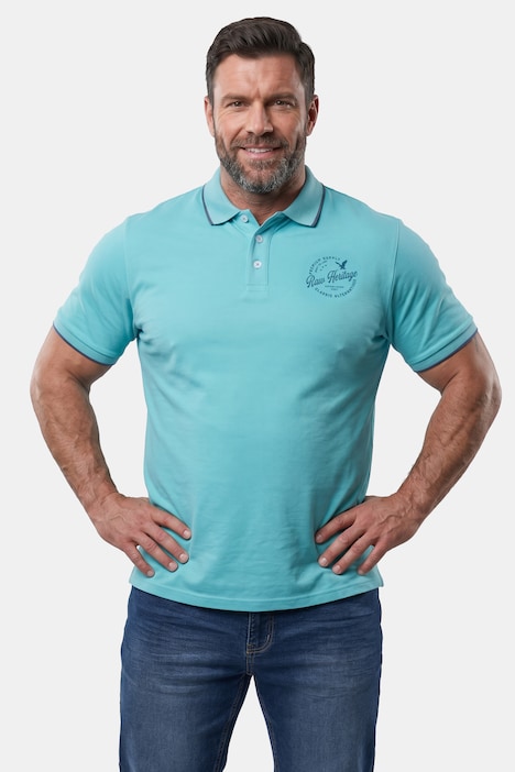 Koszulka polo, rękaw 1/2, pika, nadruk na piersi, rozm. do 8XL
