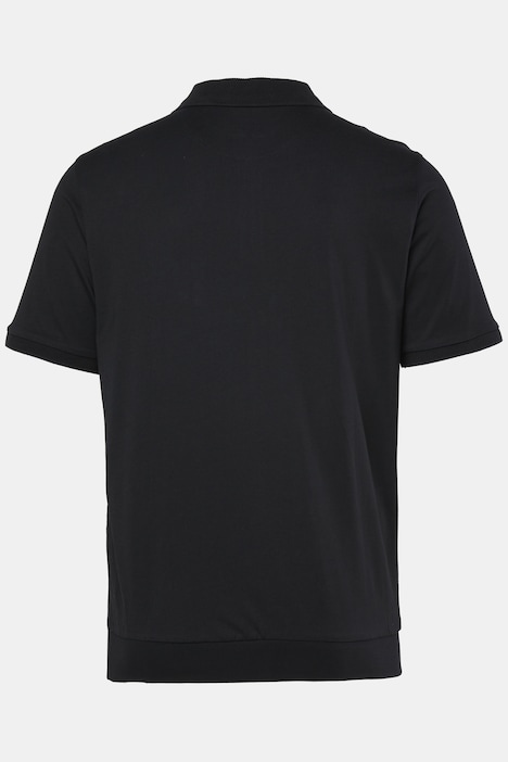 Polo, coupe ajustée, manches courtes, fermeture zippée, jusqu'à la taille 8 XL