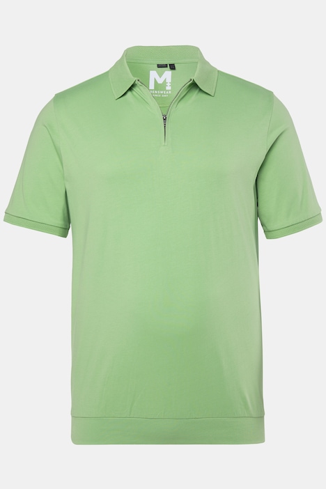 Poloshirt, Bauchfit, Halbarm, Zipper, bis 8 XL