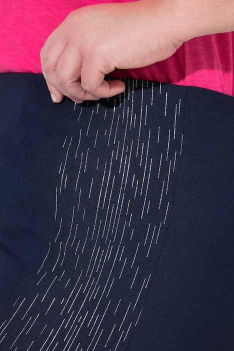 Bengalin short, elastische slim fit, metallic print