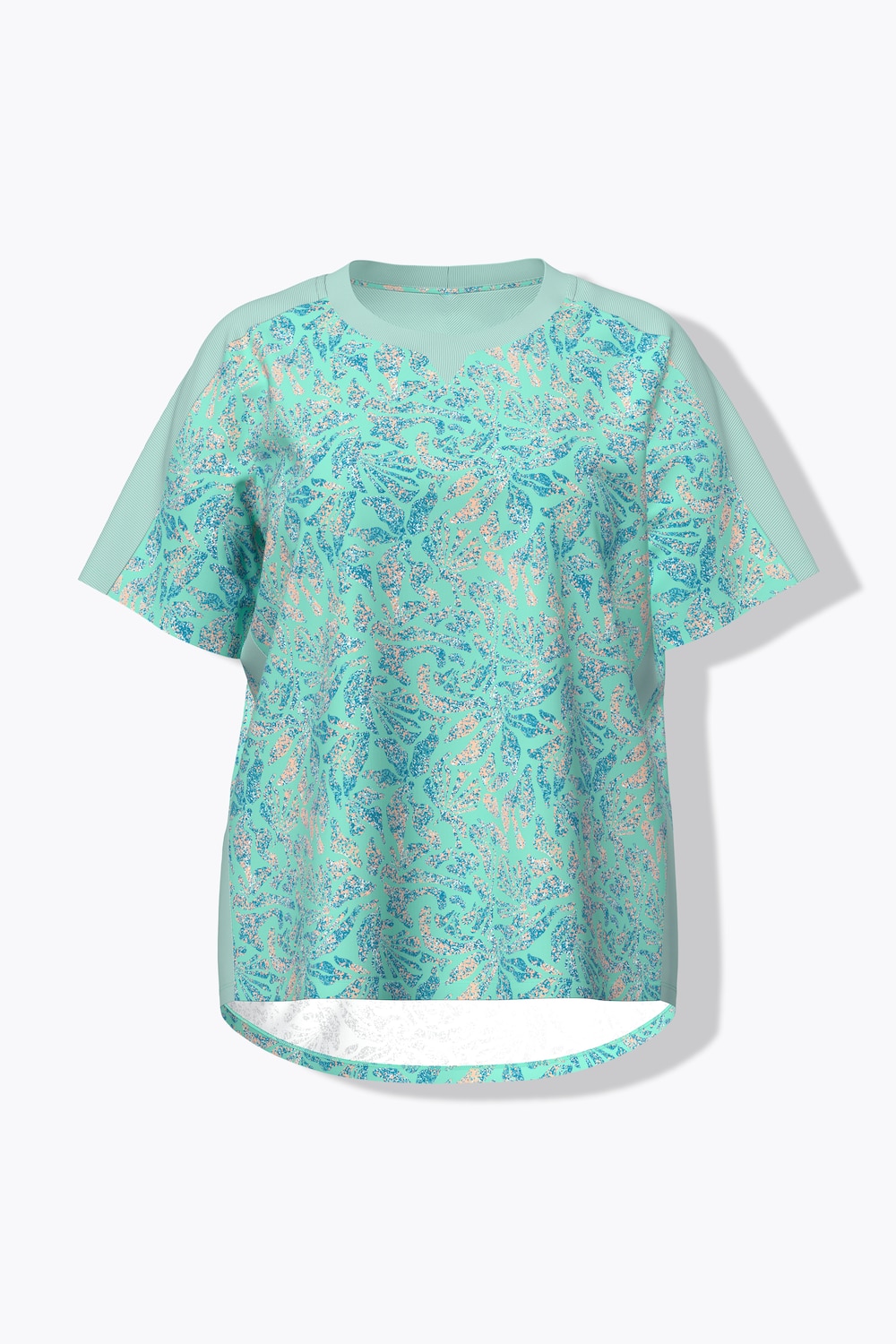 Functioneel shirt, koraal, ronde hals, korte mouw