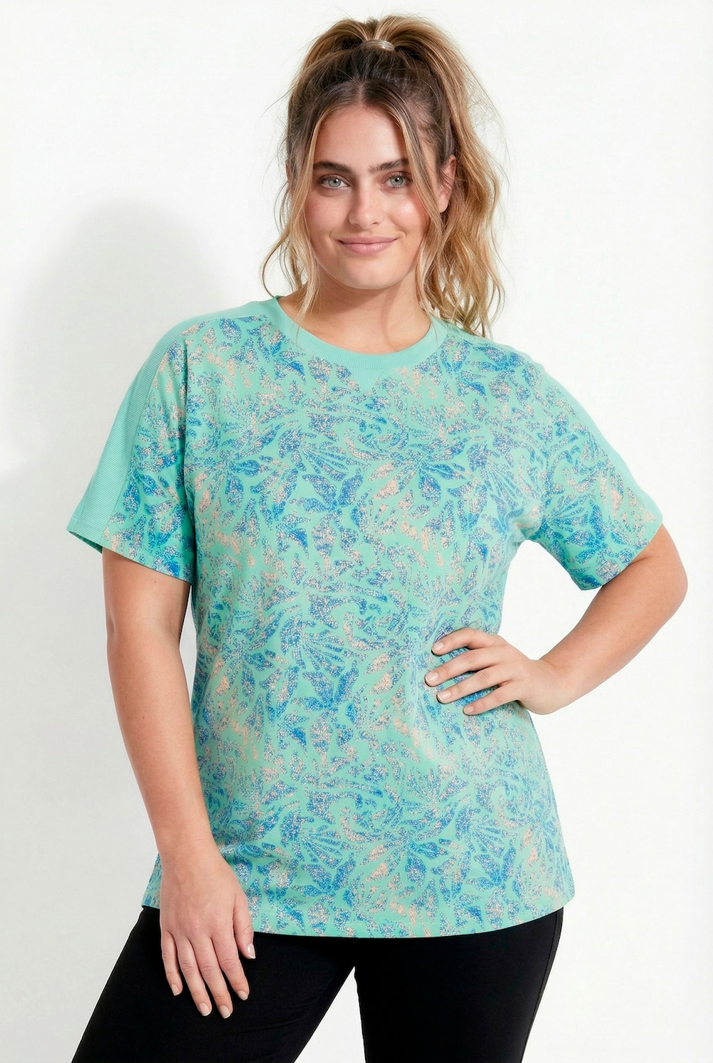 Funktions-Shirt, Korallen, Rundhals, Halbarm