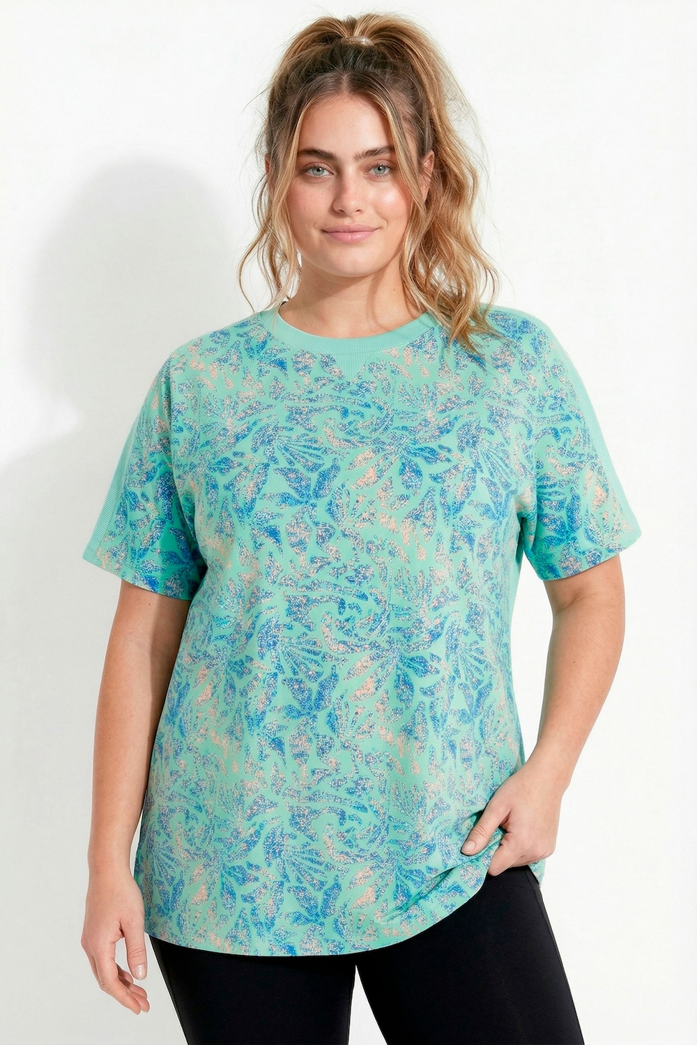 Funktions-Shirt, Korallen, Rundhals, Halbarm