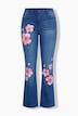 Bootcut-Jeans Lea, Stretchdenim, Blüten, 5-Pocket