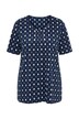 T-Shirt, Biesen, A-Linie, V-Ausschnitt, Halbarm