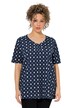 T-Shirt, Biesen, A-Linie, V-Ausschnitt, Halbarm