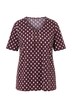 T-Shirt, Biesen, A-Linie, V-Ausschnitt, Halbarm