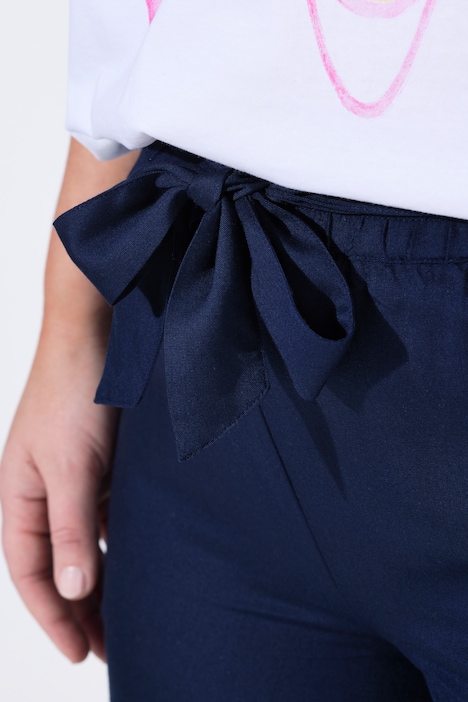 Culotte, wijde recht pijp, strikceintuur