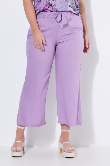 Culotte, wijde recht pijp, strikceintuur