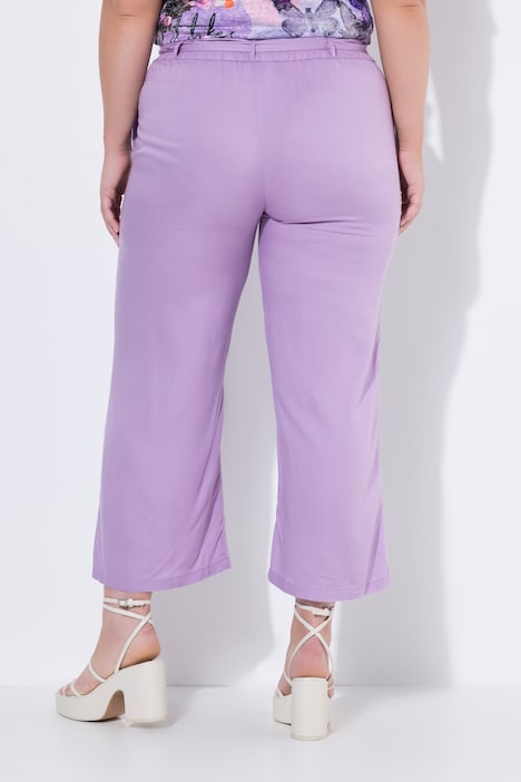 Culotte, wijde recht pijp, strikceintuur