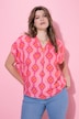 Blusa, oversize, stampa