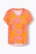Blusa, oversize, con estampado de hojas