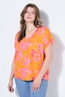 Blusa, oversize, con estampado de hojas