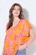 Blusa, oversize, con estampado de hojas