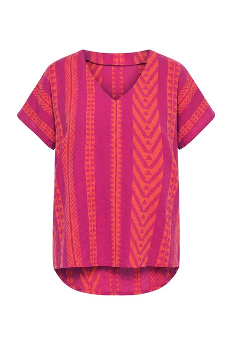 Halenka, volný střih, žakárový vzor