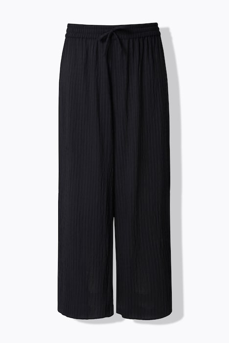 Pantalon, fentes à l’ourlet, jambe large et ceinture élastique