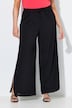 Pantalon, fentes à l’ourlet, jambe large et ceinture élastique